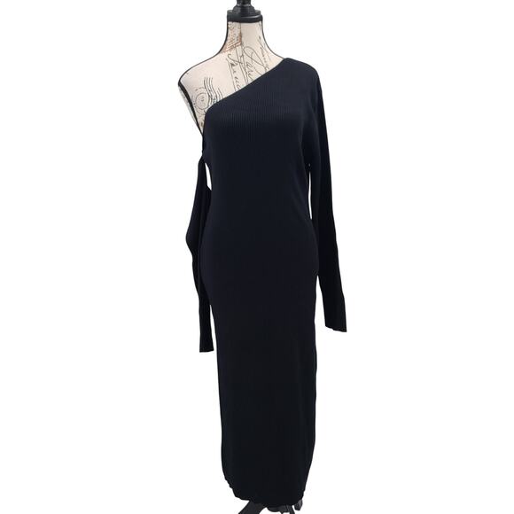 Fashion nova She's ready to go midi sweater black dress Size 3X party bodycon - Picture 4 of 16